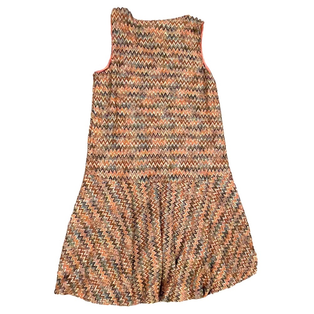 Maeve Anthropologie Westwater Slevelese Zig Zag Chevron Knit Sweater Dress L - Picture 3 of 6